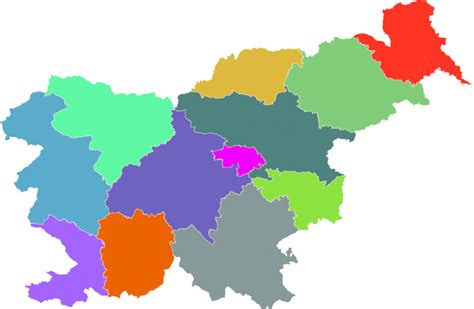 Ilustracija raznolikih slovenskih kulinaričnih regij, poudarek na Osrednji Sloveniji