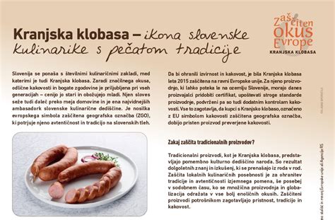 Kranjska klobasa kot simbol slovenske kulinarike
