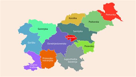 Zemljevid kulinaričnih regij Slovenije