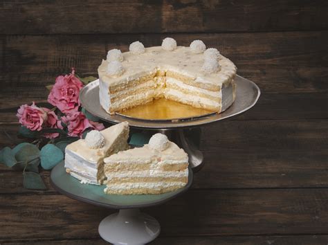primer gole torte, tanko premazane s kremo