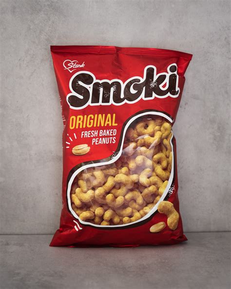 Pakiranje in zrna arašidovih flips Smoki