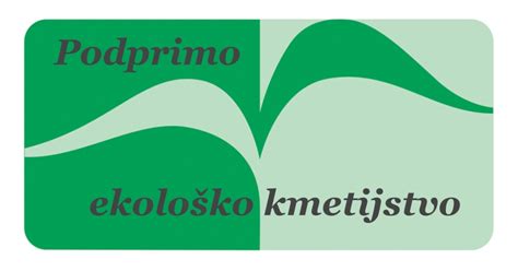 Logotip ekološkega kmetijstva EU in slovenski certifikacijski znak.
