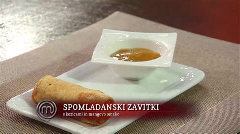 različne sestavine za spomladanske zvitke