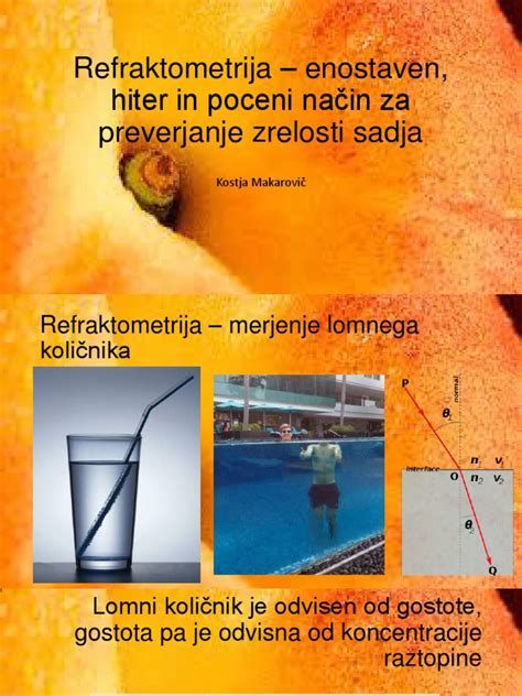prikaz različne zrelosti sadja