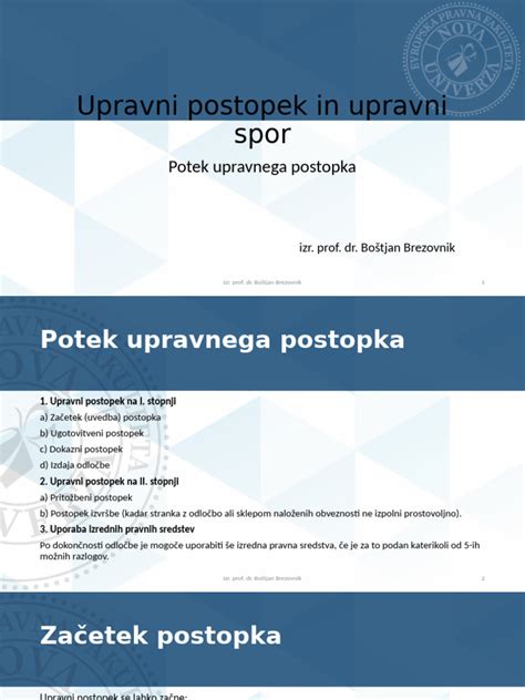 Diagram časovne osi upravnega postopka od izdaje odločbe do pravnomočnosti