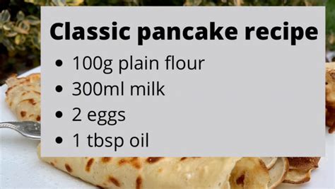 Infographics: Ingredients for pancake batter