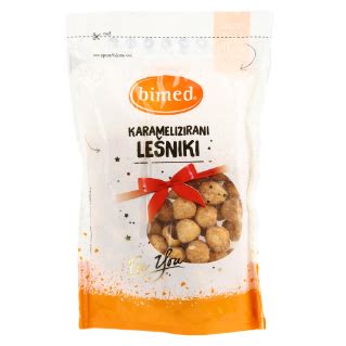 karamelizirani lešniki v čokoladnem oblivu