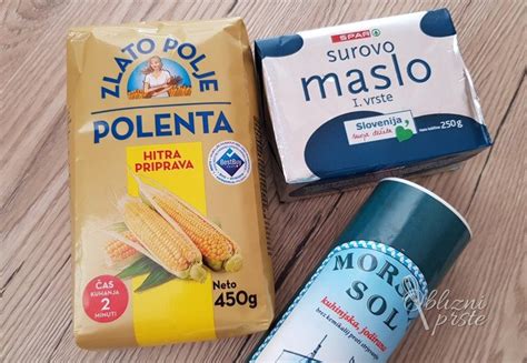 Prikaz različnih oblik uporabe polente: kot kremna priloga, pečena v obliki rezin ali kot osnova za pico.