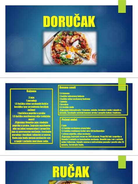 Kuharska infografika: primeri zdravih obrokov za zniževanje holesterola