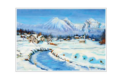 Snežna pokrajina, ki simbolizira božič