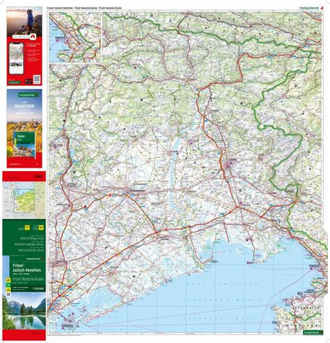 Zemljevid regije Veneto in Furlanije-Julijske krajine