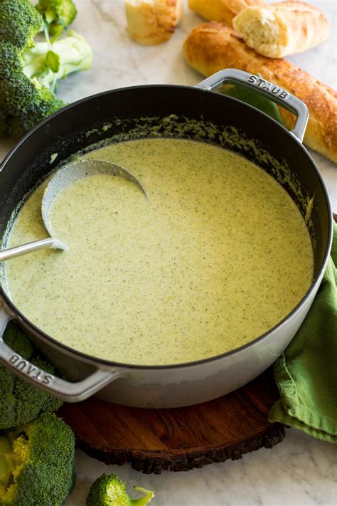 Thematic photo of broccoli soup in a pot