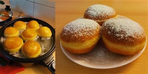 Infografika, ki prikazuje korake priprave testa za krofe
