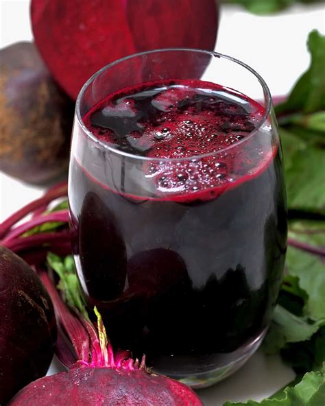 Photo of a glass of beet juice