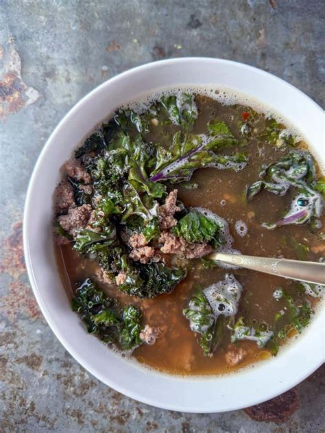 Thematic photo of bone broth in a bowl
