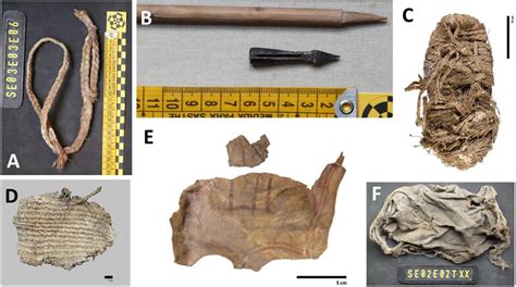 Illustration of various human artifacts found in the Bearded Vulture nests