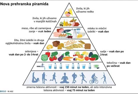 Infografika, ki prikazuje LCHF prehransko piramido ali primere nizkoogljičnih živil