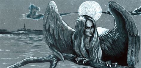 Ilustracija sirene Partenopi, zaščitnice Neaplja