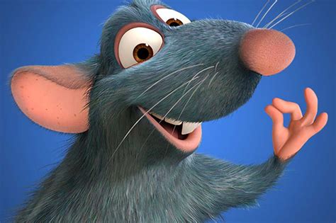 prizor iz filma Ratatouille, kjer Remy pripravlja svojo interpretacijo tradicionalne francoske jedi