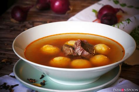 Thematic photo of bone broth with semolina dumplings