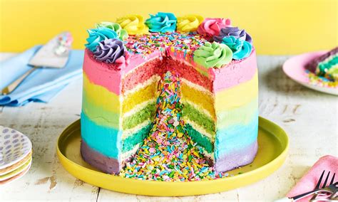 Photo of a Pinata Rainbow Cake