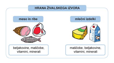 Infografika o hranilni vrednosti različnih vrst mesa (beljakovine, maščobe, vitamini, minerali)