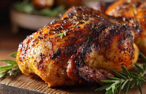 Thematic photo of a roasted chicken resting on a cutting board