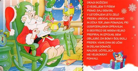 Ilustracija otroka, ki piše pismo Božičku.