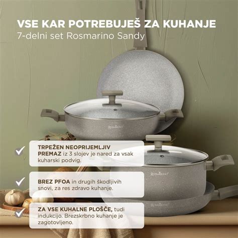 Set posod Sandy v bež barvi