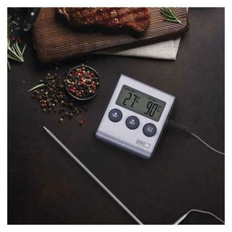 termometer s sondo zapičen v kos mesa