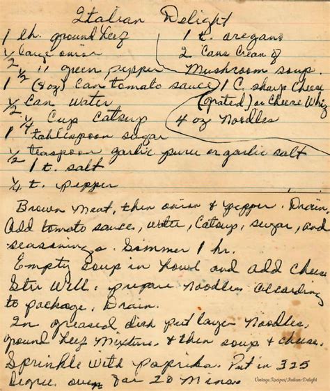 Old handwritten recipe for Ljubljana štrukelj