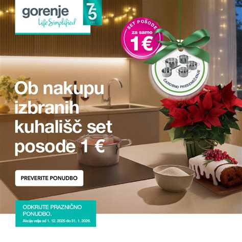 Infografika: Koraki za pridobitev seta posode Gorenje za 1 €