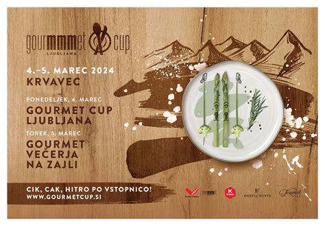 Infografika časovnice dogodkov Gourmet Cup Ljubljana