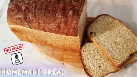 Thematic photo of homemade bread without milk and eggs on a wooden board