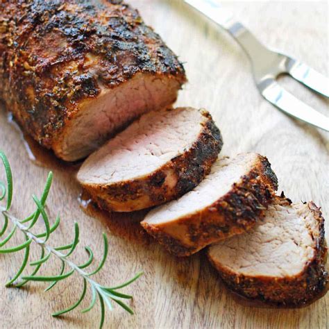 Thematic photo of a cooked pork tenderloin