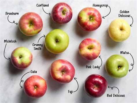 Infographic showcasing different types of apples suitable for apple cake, with a highlight on traditional Slovenian varieties like 'Posavska voščenka'