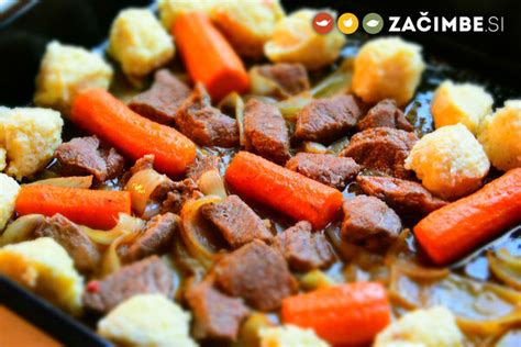 Prikaz različnih vrst mesa za golaž