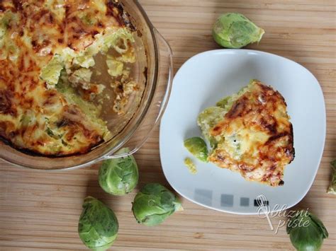 dekorativna fotografija gratiniranega brstičnega ohrovta