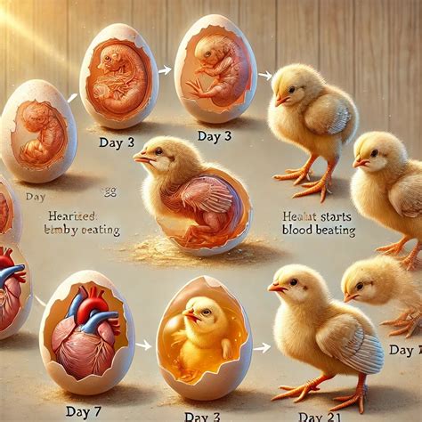 Infographic of chick development inside the egg