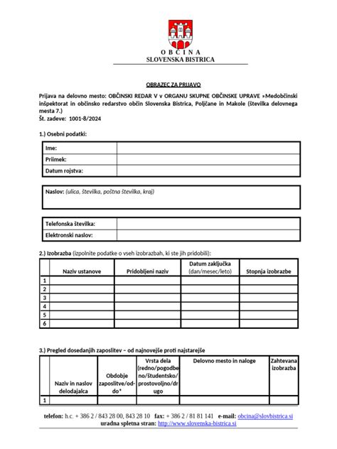 Slikovni prikaz: obrazec za prijavo na nagradno igro
