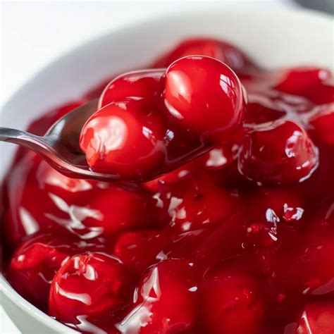 Photo of a bowl of cherry filling