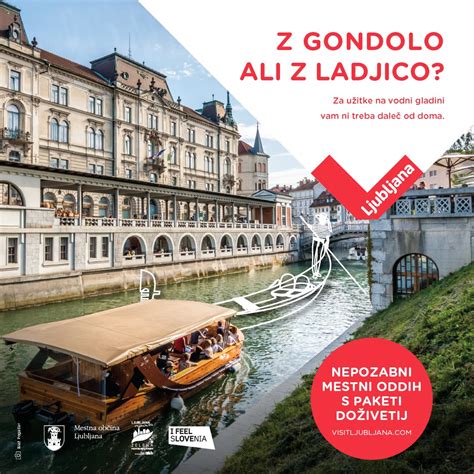 panoramski razgled na Ljubljano z reke Ljubljanice