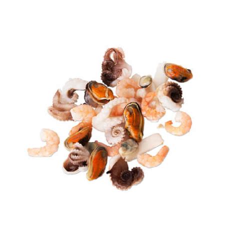 Ilustracija morskih sadežev in rižote