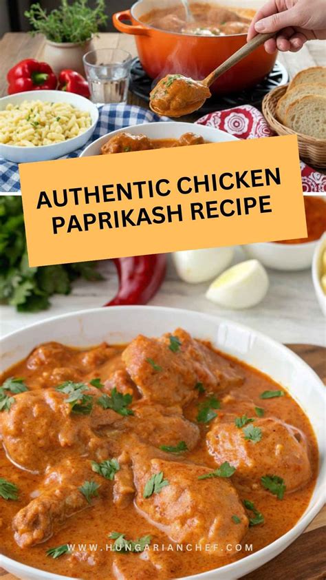 Infographic of chicken paprikash ingredients