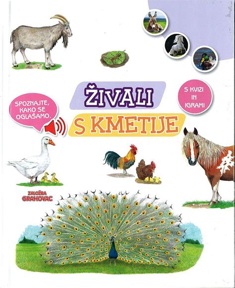 Ilustracija kmetije in živali, ki poudarja lokalno pridelavo