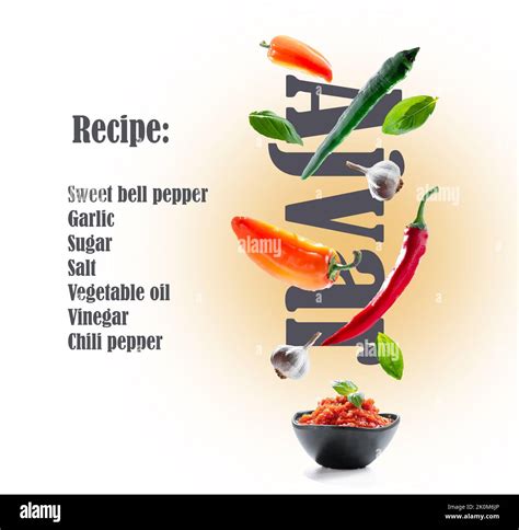 Infographics: equipment and ingredients for ajvar