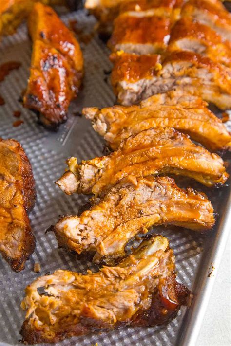Stylized photo of ribs with Sriracha glaze