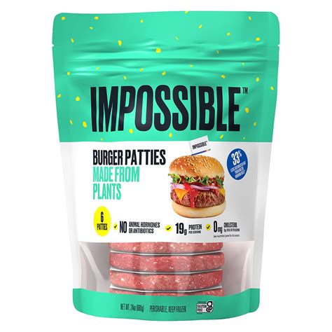 Fotografija: Pakiran Impossible Burger na polici ameriške trgovine