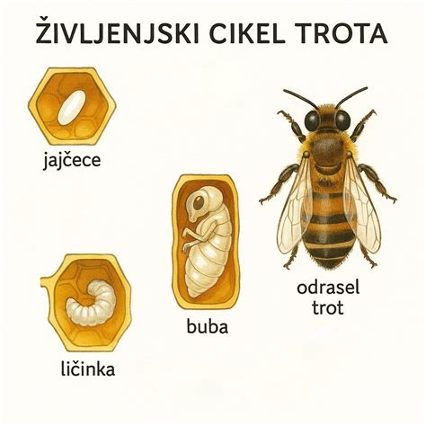 Infografika: Življenjski cikel bolhe (jajčece, larva, pupa, odrasla bolha)