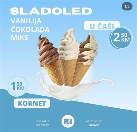 različne vrste kornetov in prelivov za točeni sladoled
